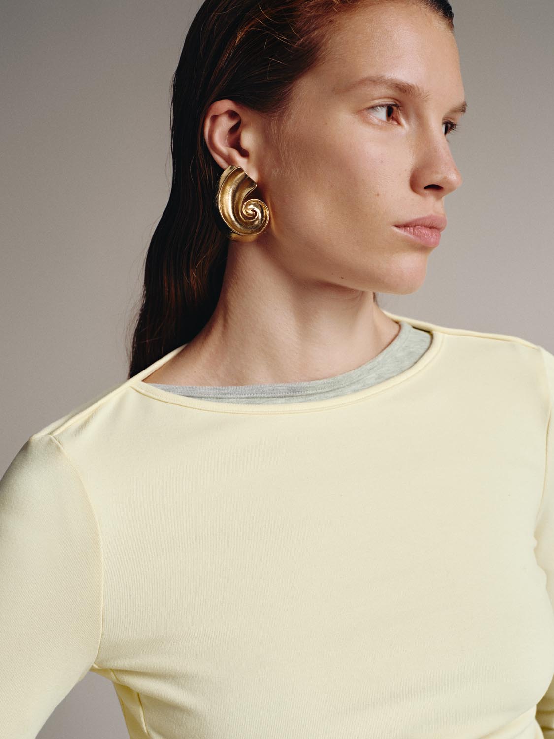 Ruched Long Flare Sleeve T-Shirts