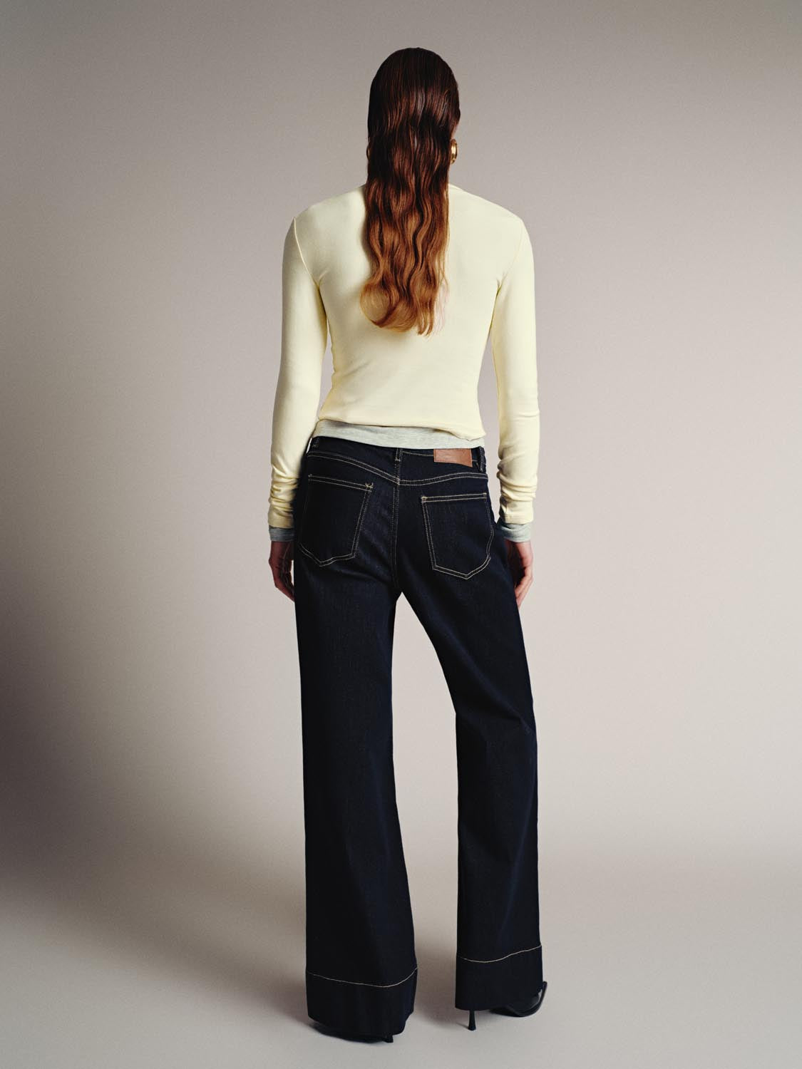 Ruched Long Flare Sleeve T-Shirts