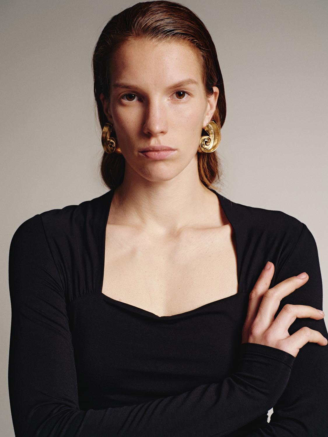 Skinny Ruched Long Sleeve T-Shirts