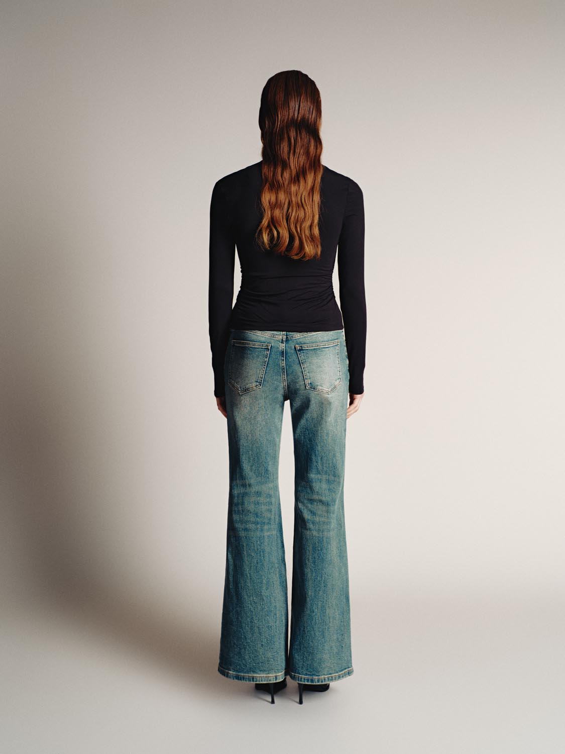 Skinny Ruched Long Sleeve T-Shirts