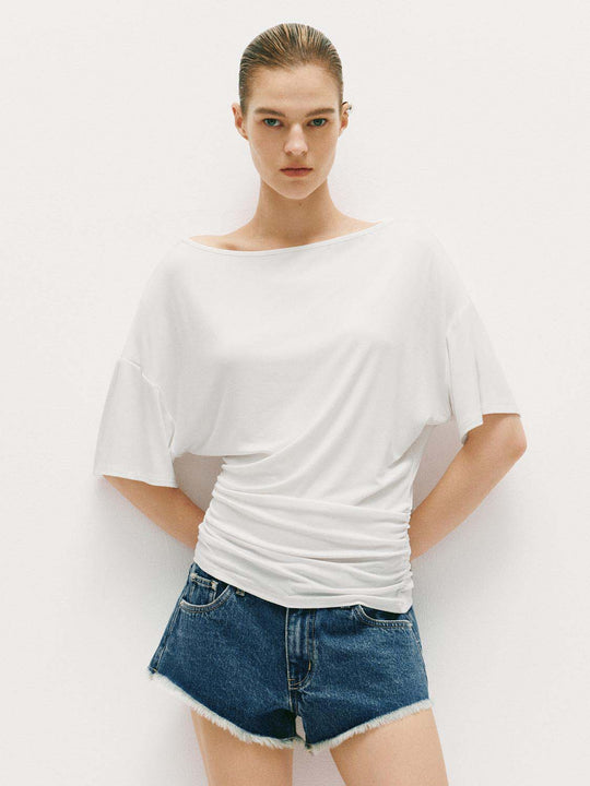 Blended Jersey With Medium Thickness Slight Stretch For T-Shirt