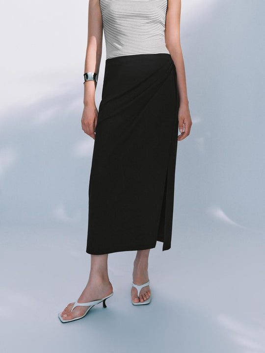 Split Hem Straight Maxi Skirts