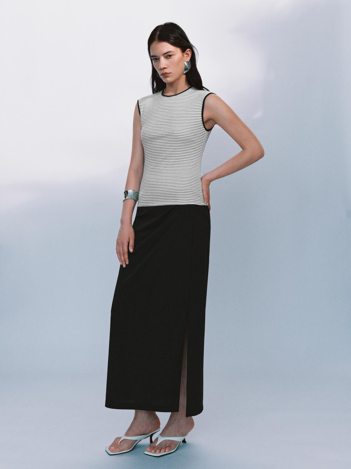 Split Hem Straight Maxi Skirts