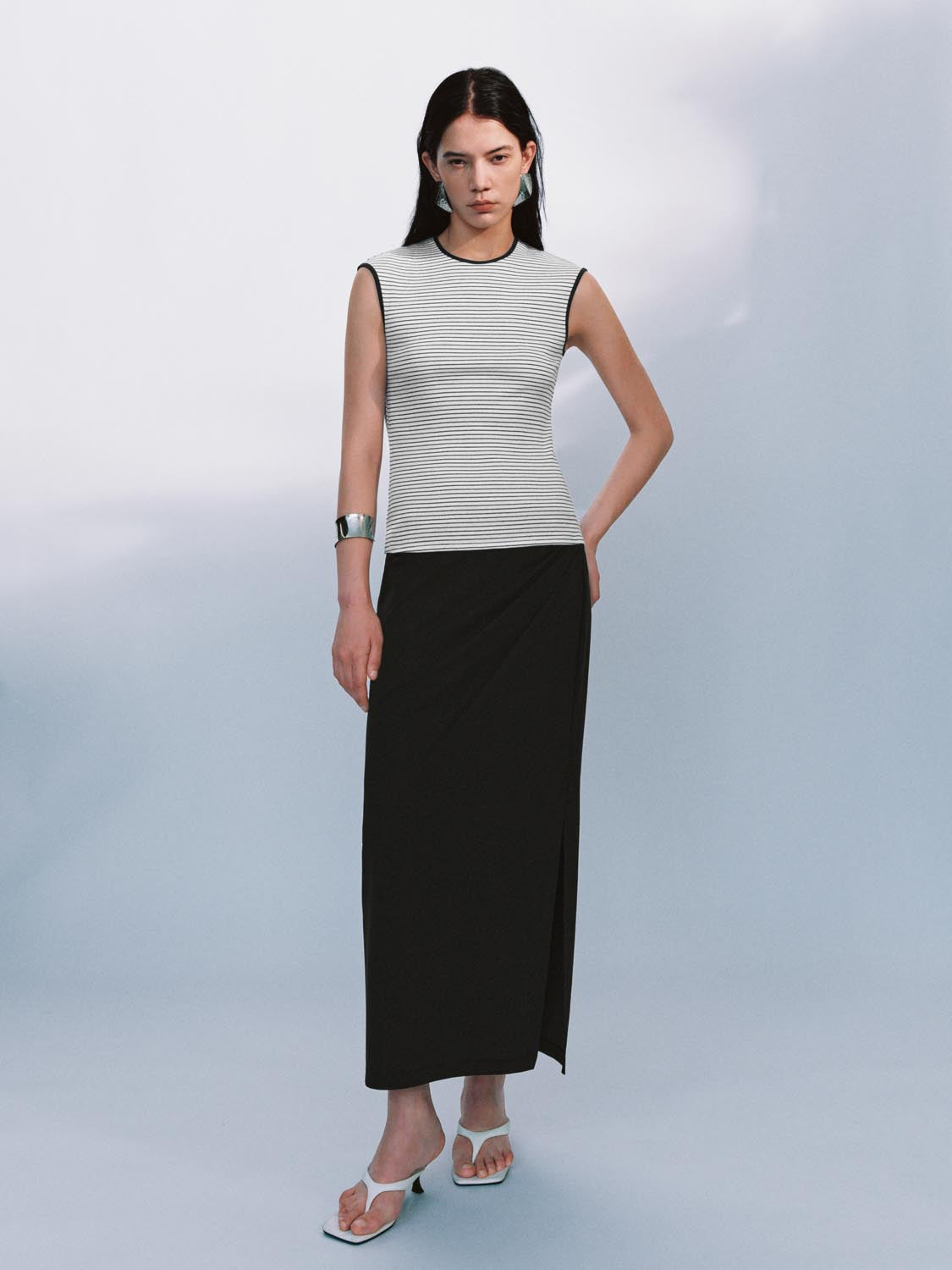 Split Hem Straight Maxi Skirts