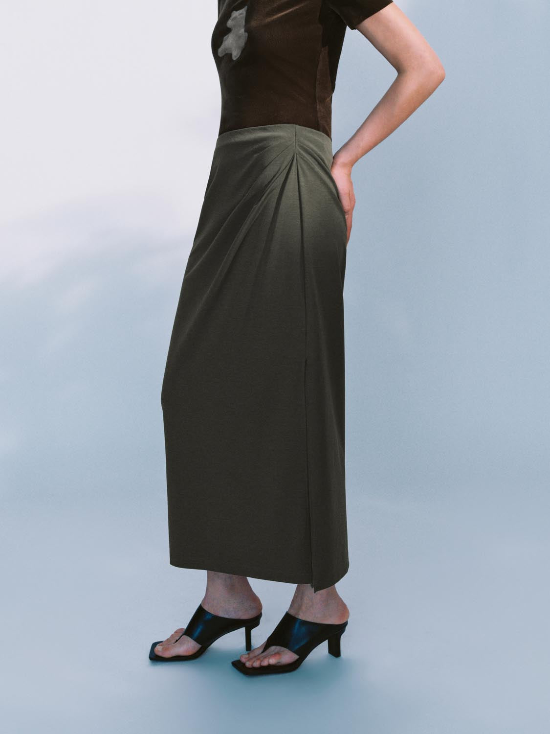 Split Hem Straight Maxi Skirts