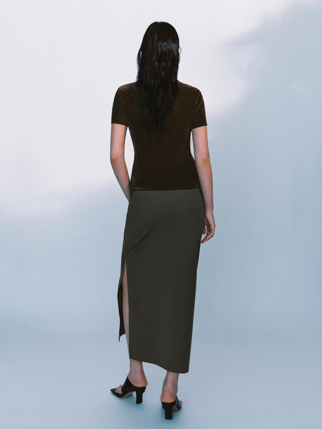 Split Hem Straight Maxi Skirts