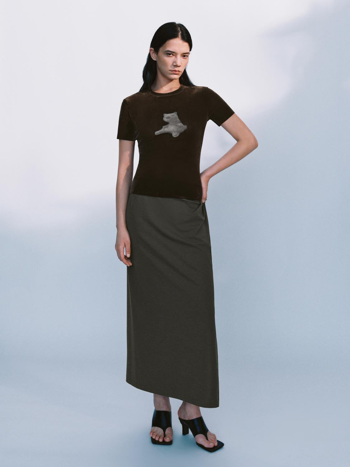 Split Hem Straight Maxi Skirts