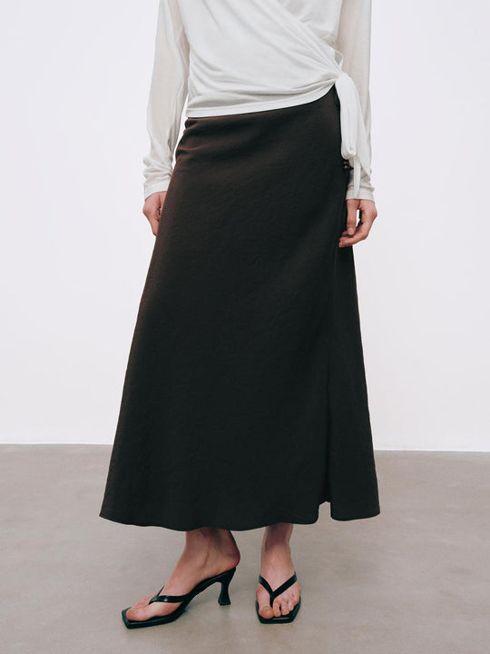 Beaded String Detail Fishtail Midi Skirts