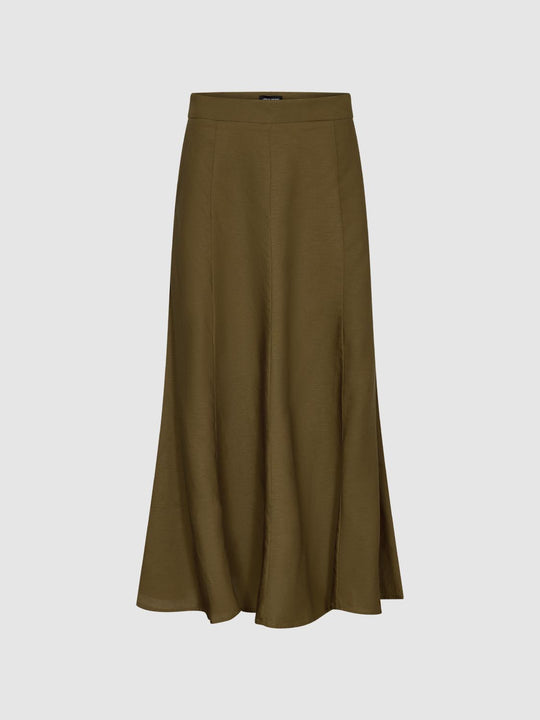 Seamed A-Line Midi Skirts