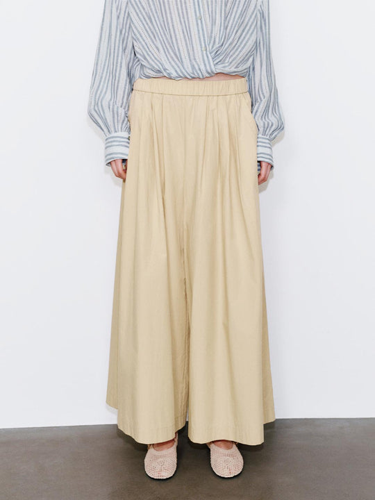 Pull On Pleated Wide Leg Pants