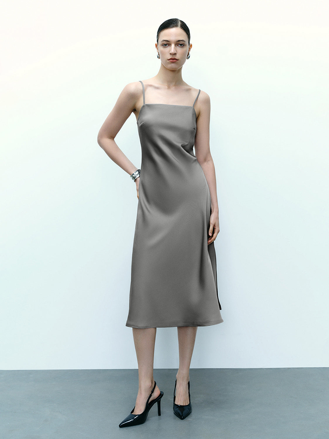 Square-cut A-Line Dress