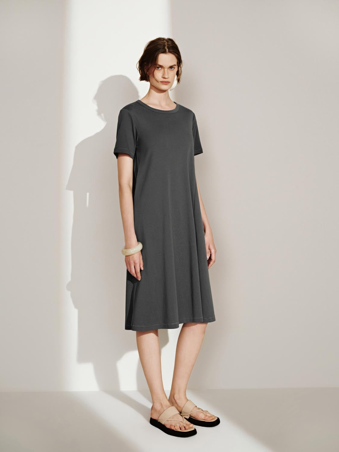 Short Sleeve Split Hem Dresses