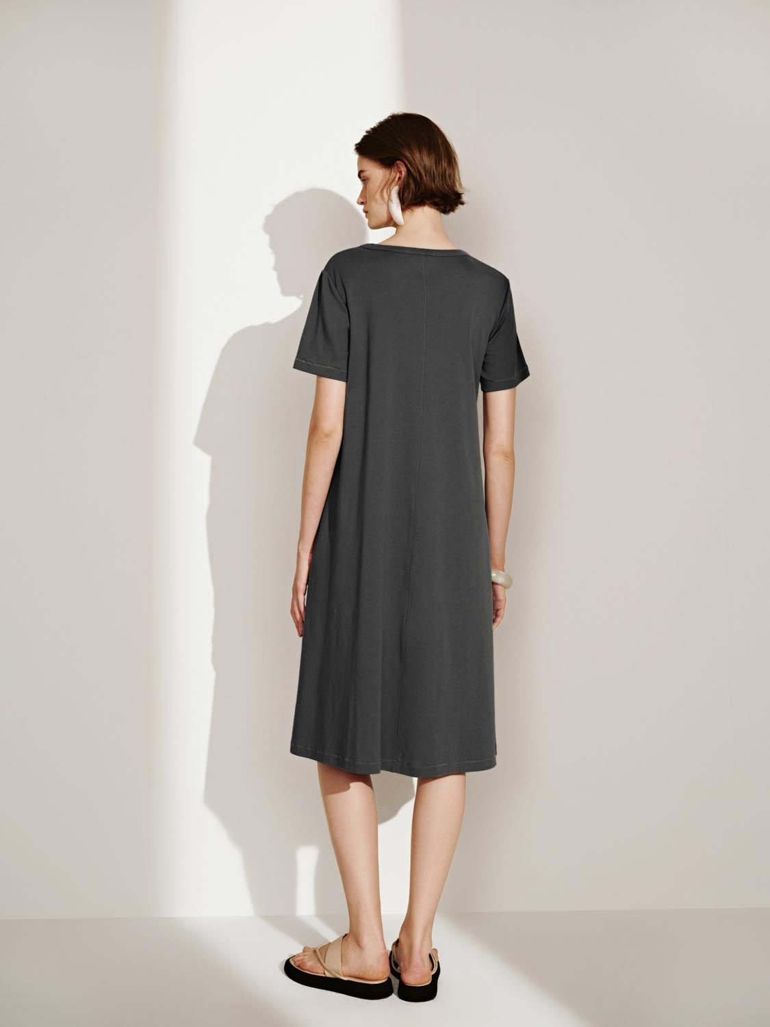 Short Sleeve Split Hem Dresses