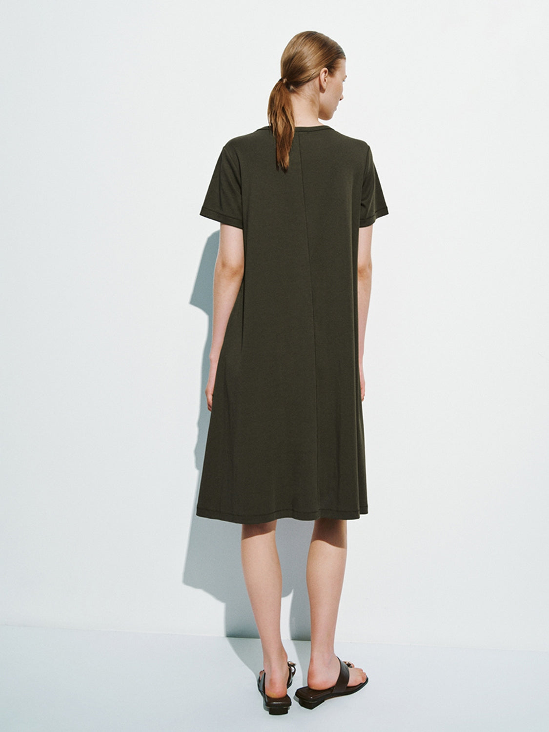 Short Sleeve Split Hem Dresses