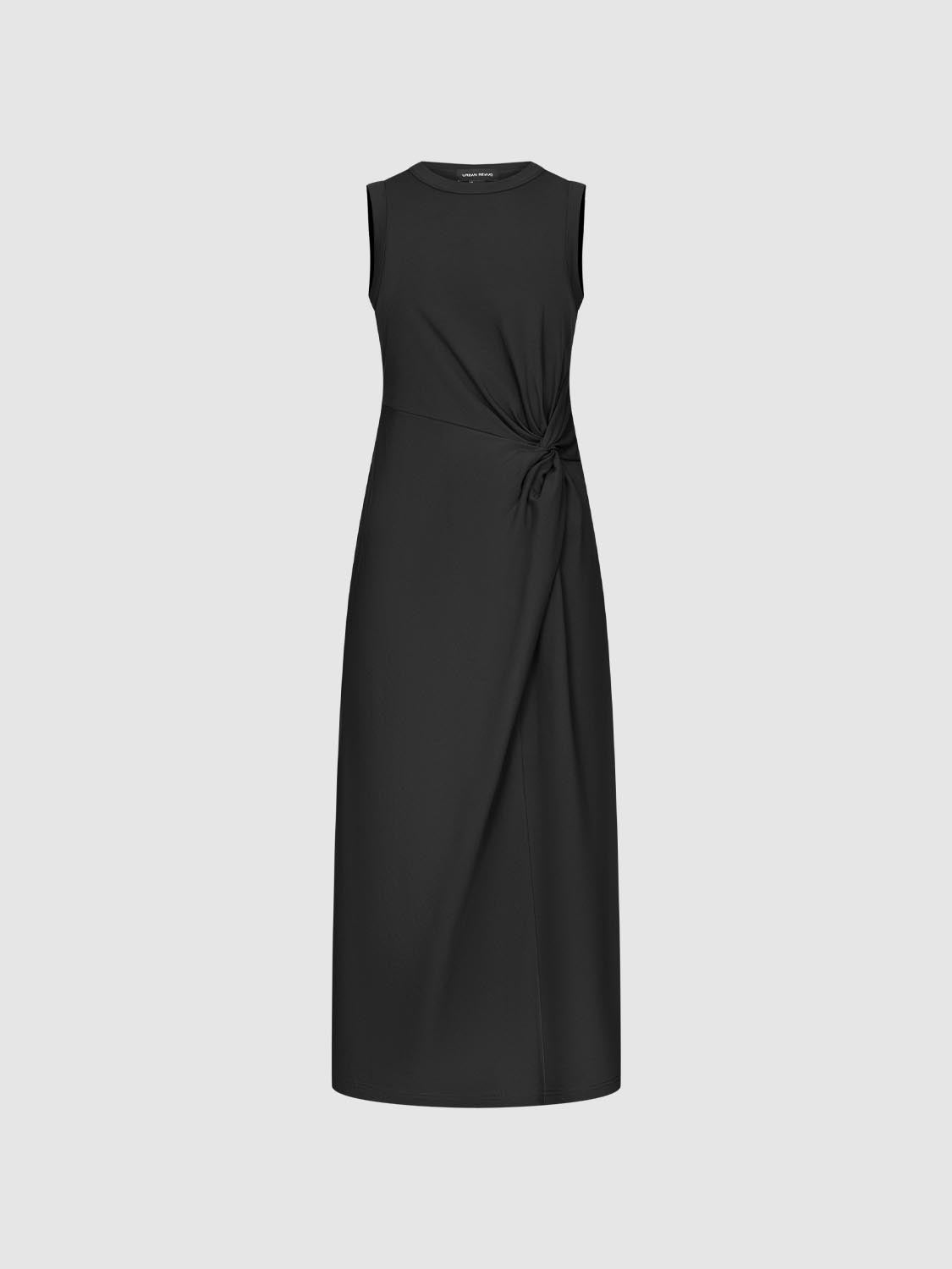 Twisted Front Sleeveless Maxi Dresses