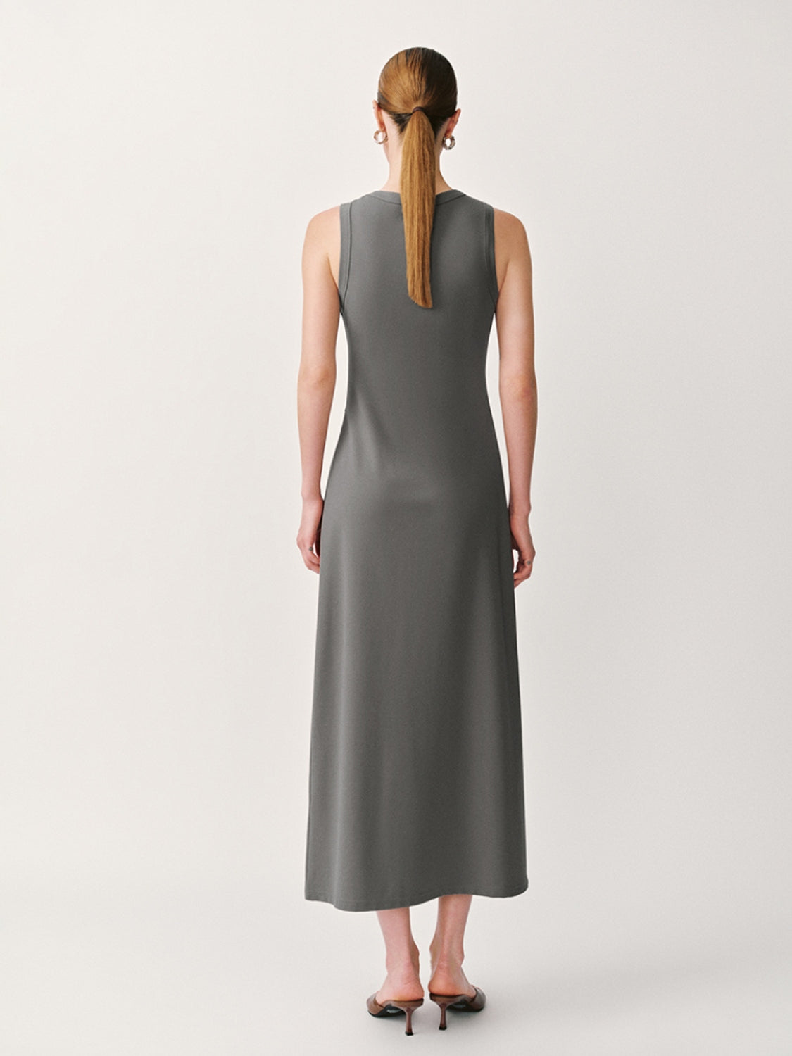Twisted Front Sleeveless Maxi Dresses