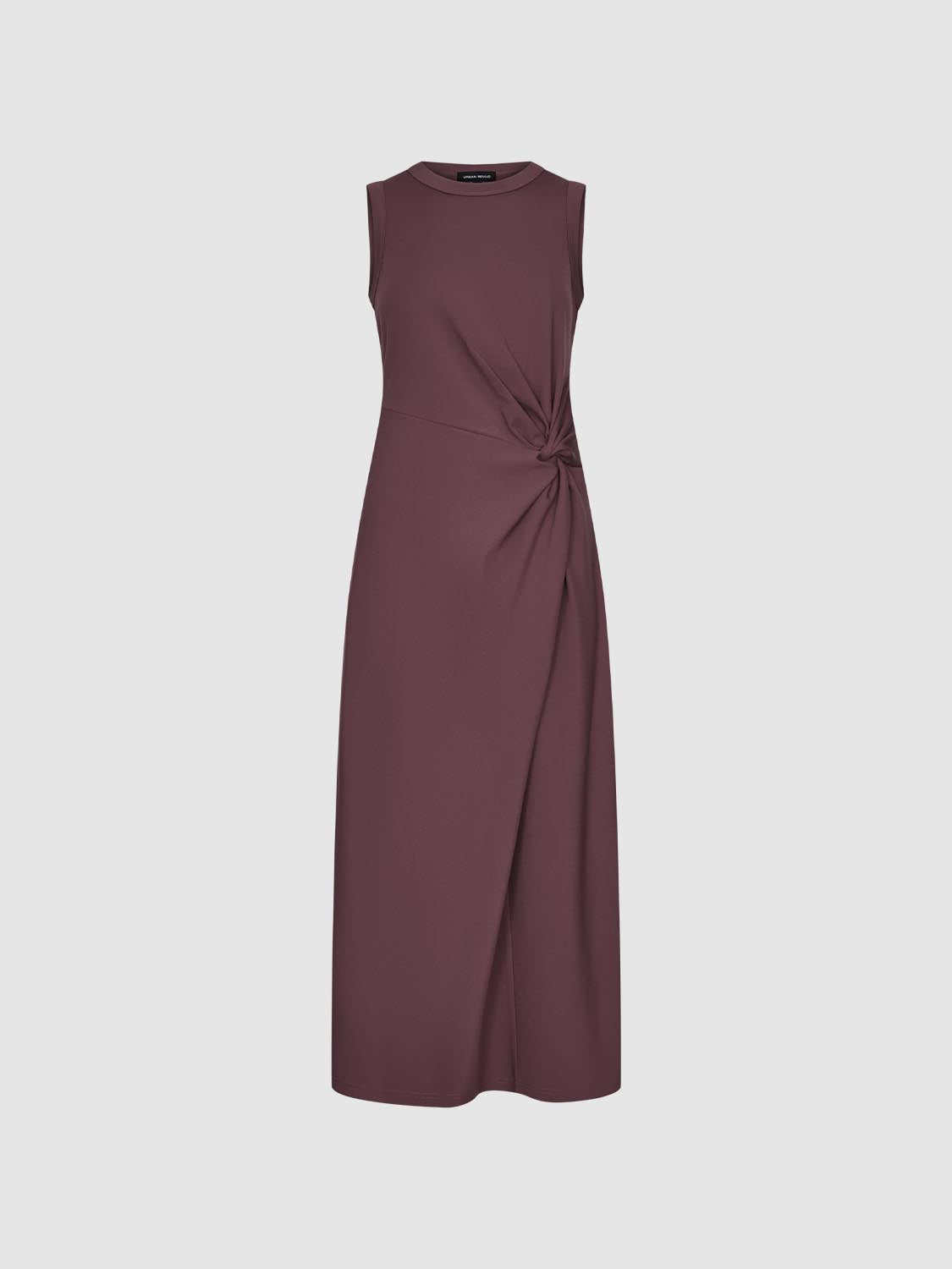 Twisted Front Sleeveless Maxi Dresses