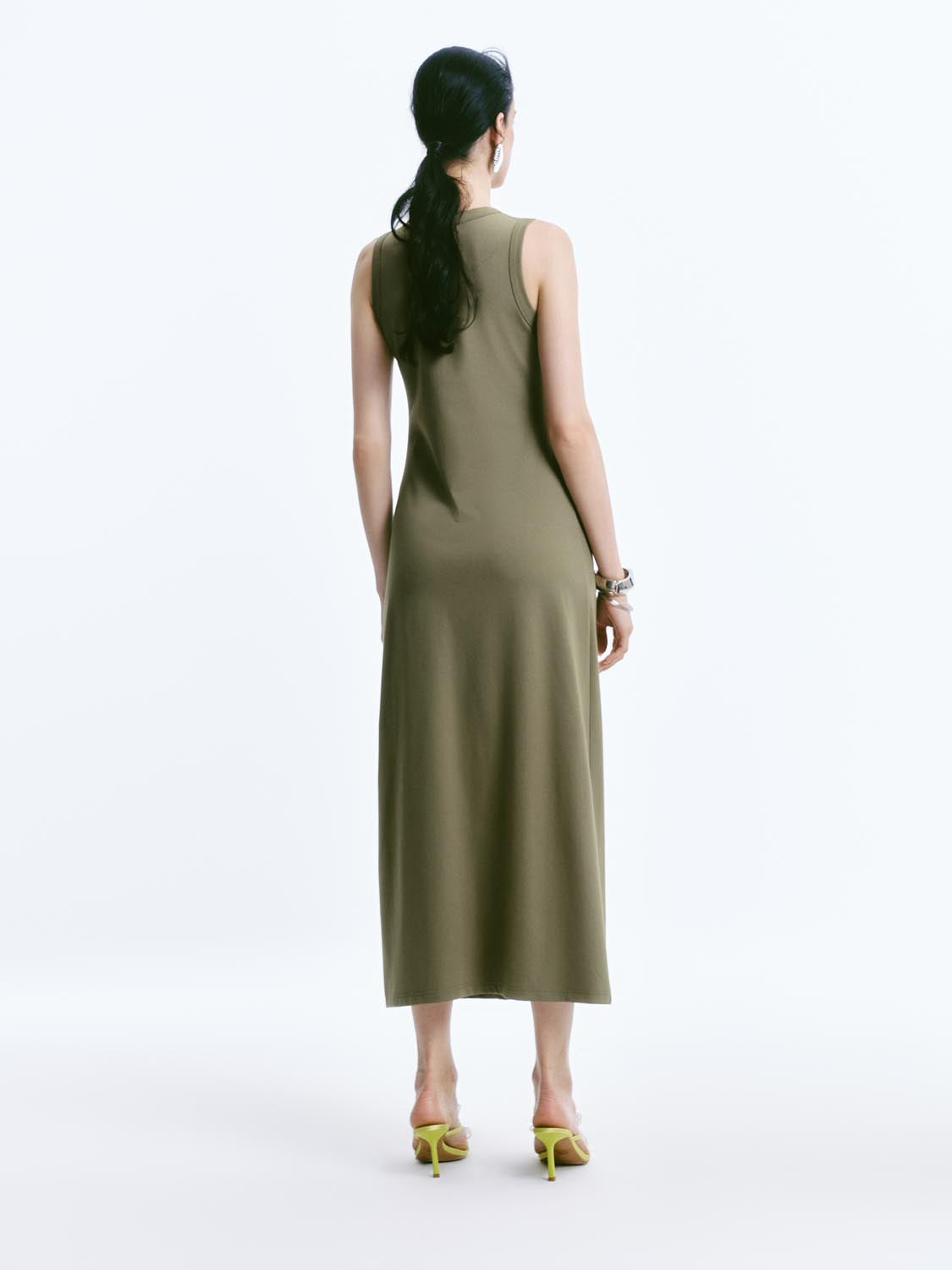 Twisted Front Sleeveless Maxi Dresses