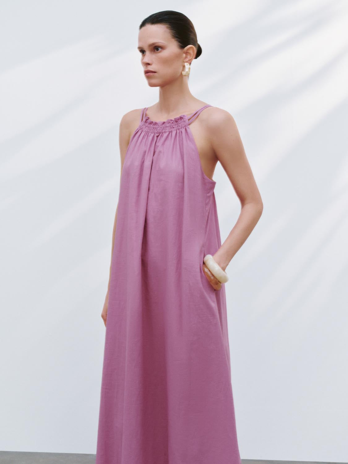 High Neck A-Line Dresses