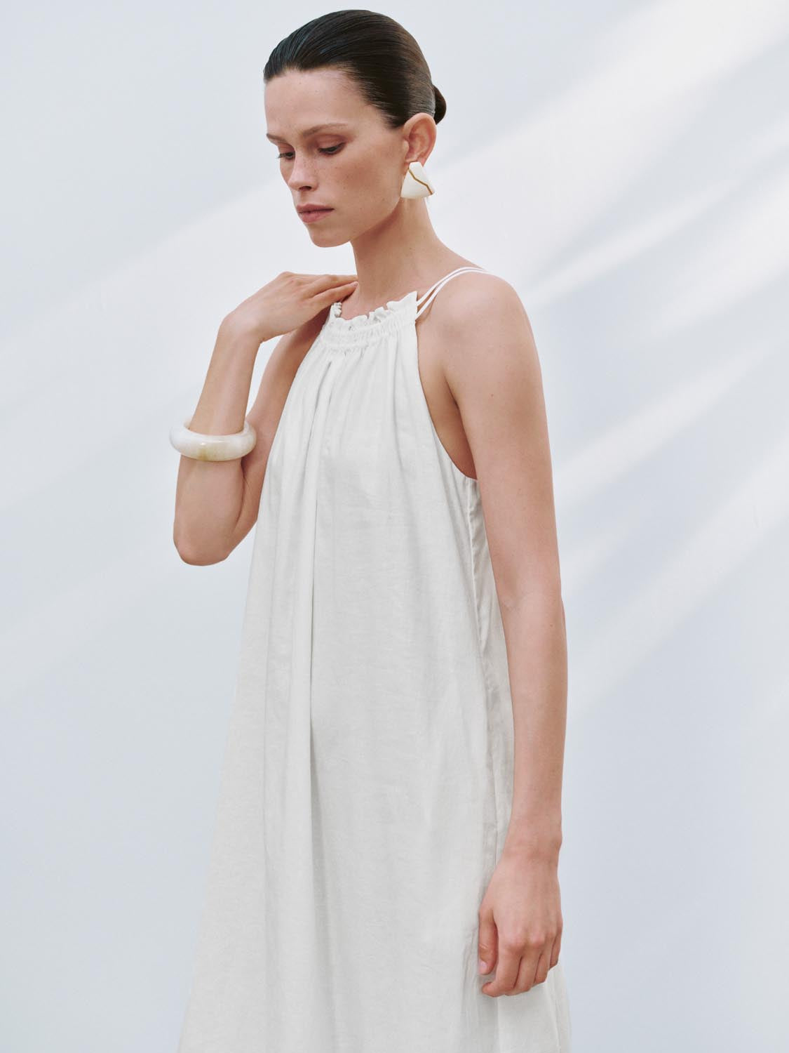 High Neck A-Line Dresses