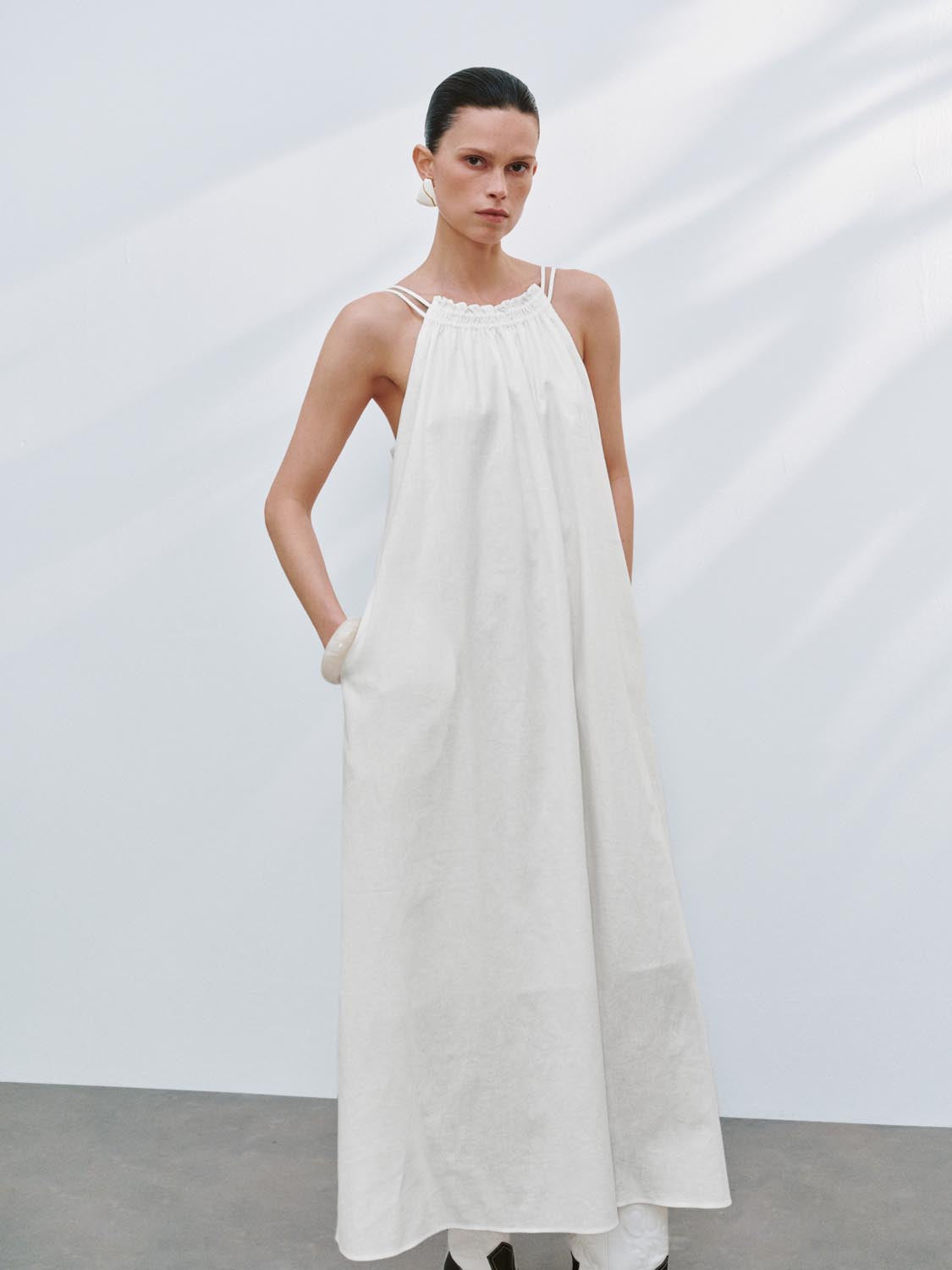 High Neck A-Line Dresses