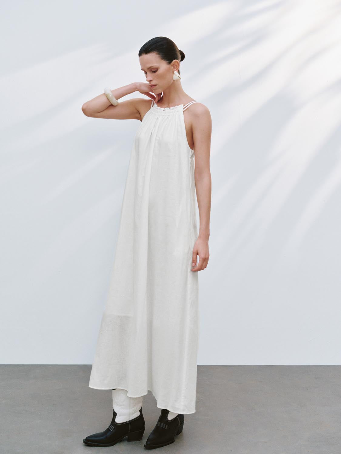 High Neck A-Line Dresses