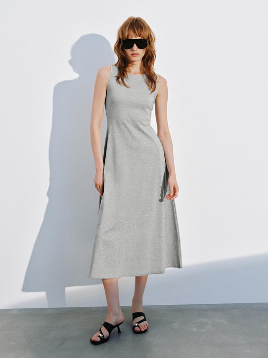 Sleeveless A-Line Midi Dresses