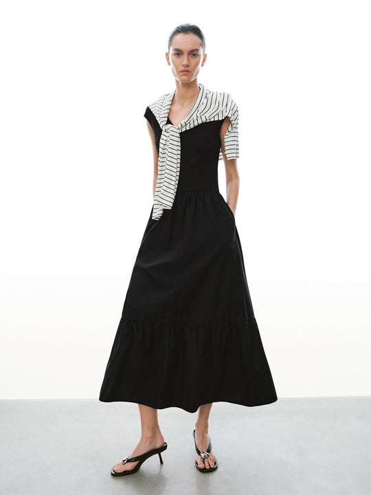 V-Neck Sleeveless A-Line Maxi Dresses
