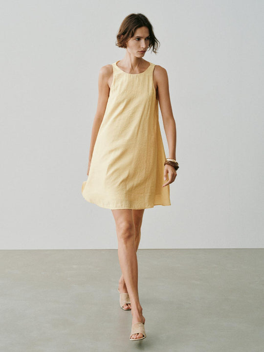 A-line Midi Sleeveless Lightweight Modal Dress