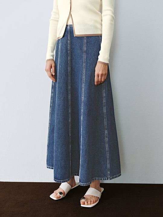 Midi Denim Skirt