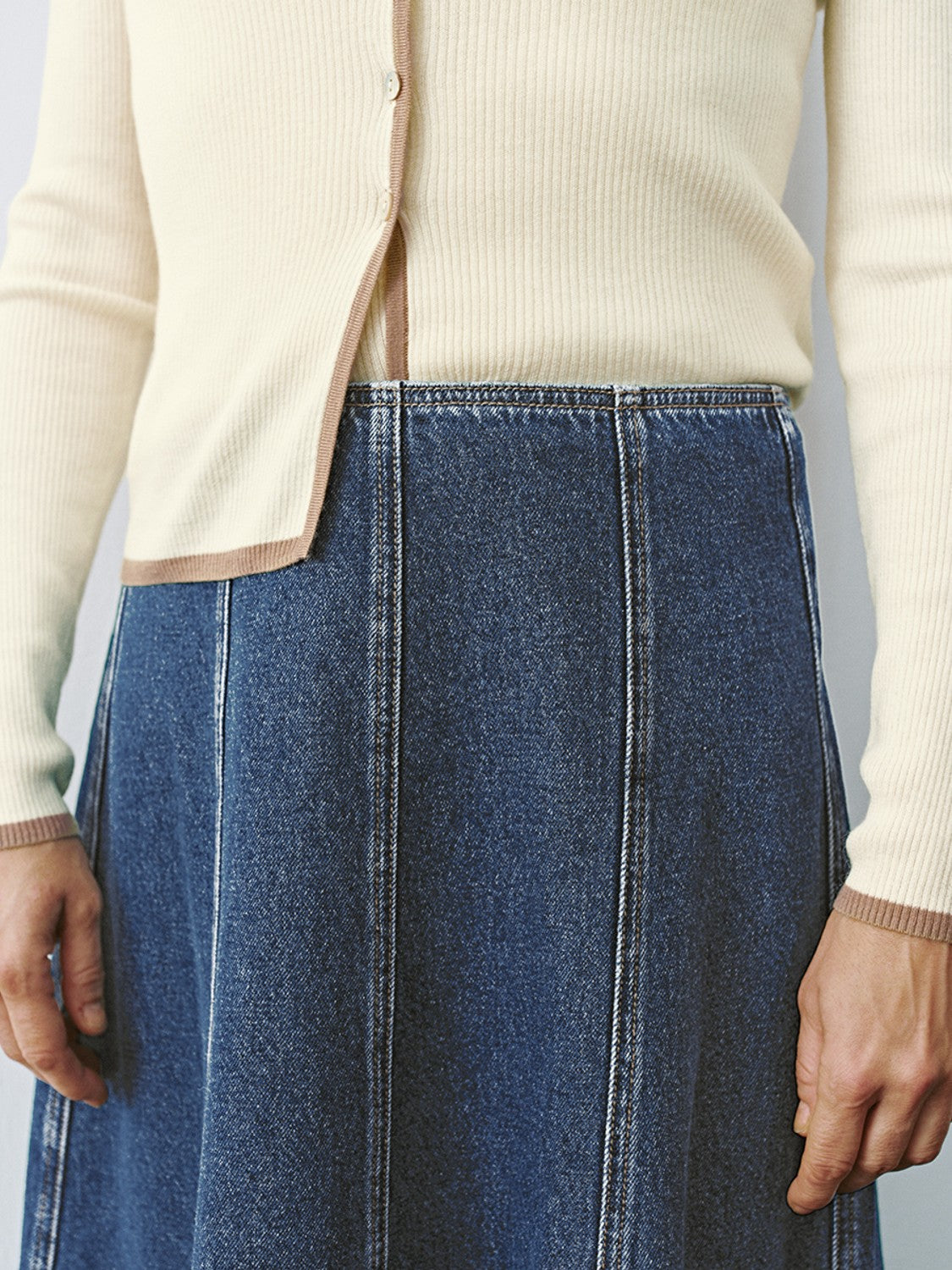 Midi Denim Skirt
