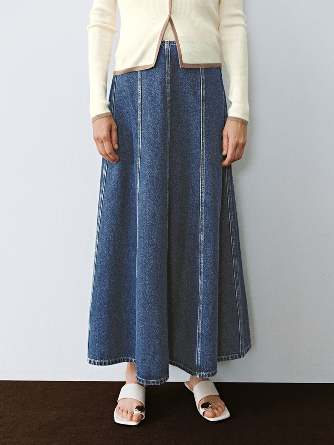 Midi Denim Skirt
