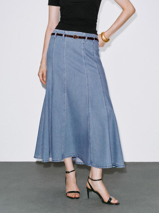 Denim Maxi Skirts