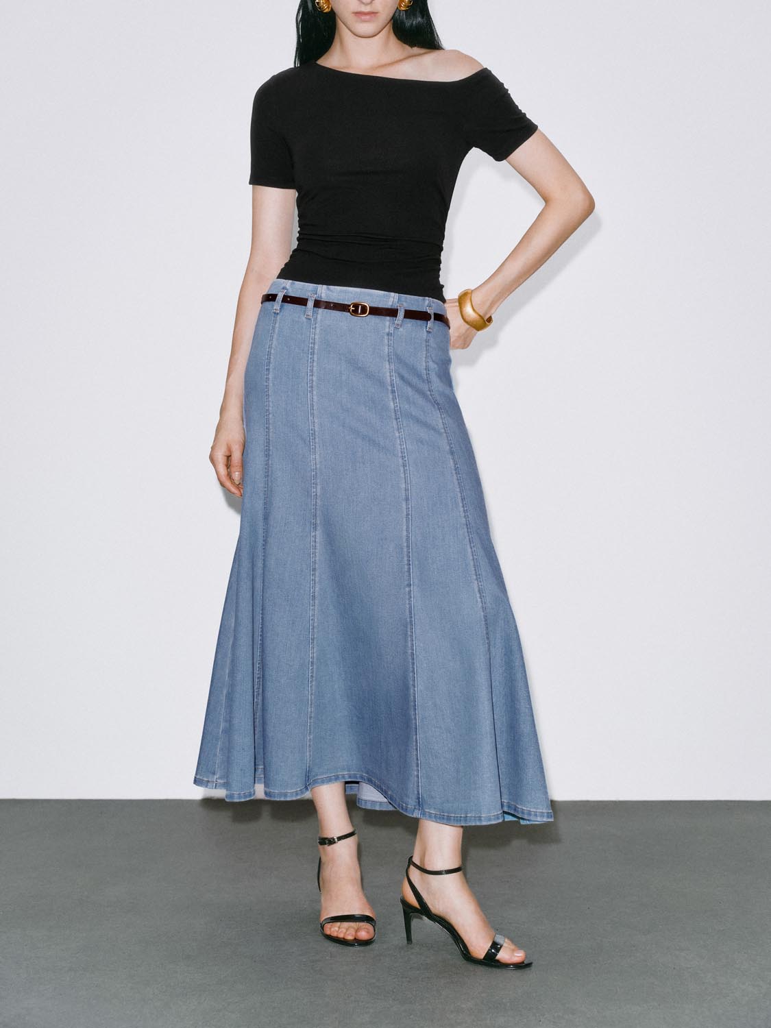 Denim Maxi Skirts