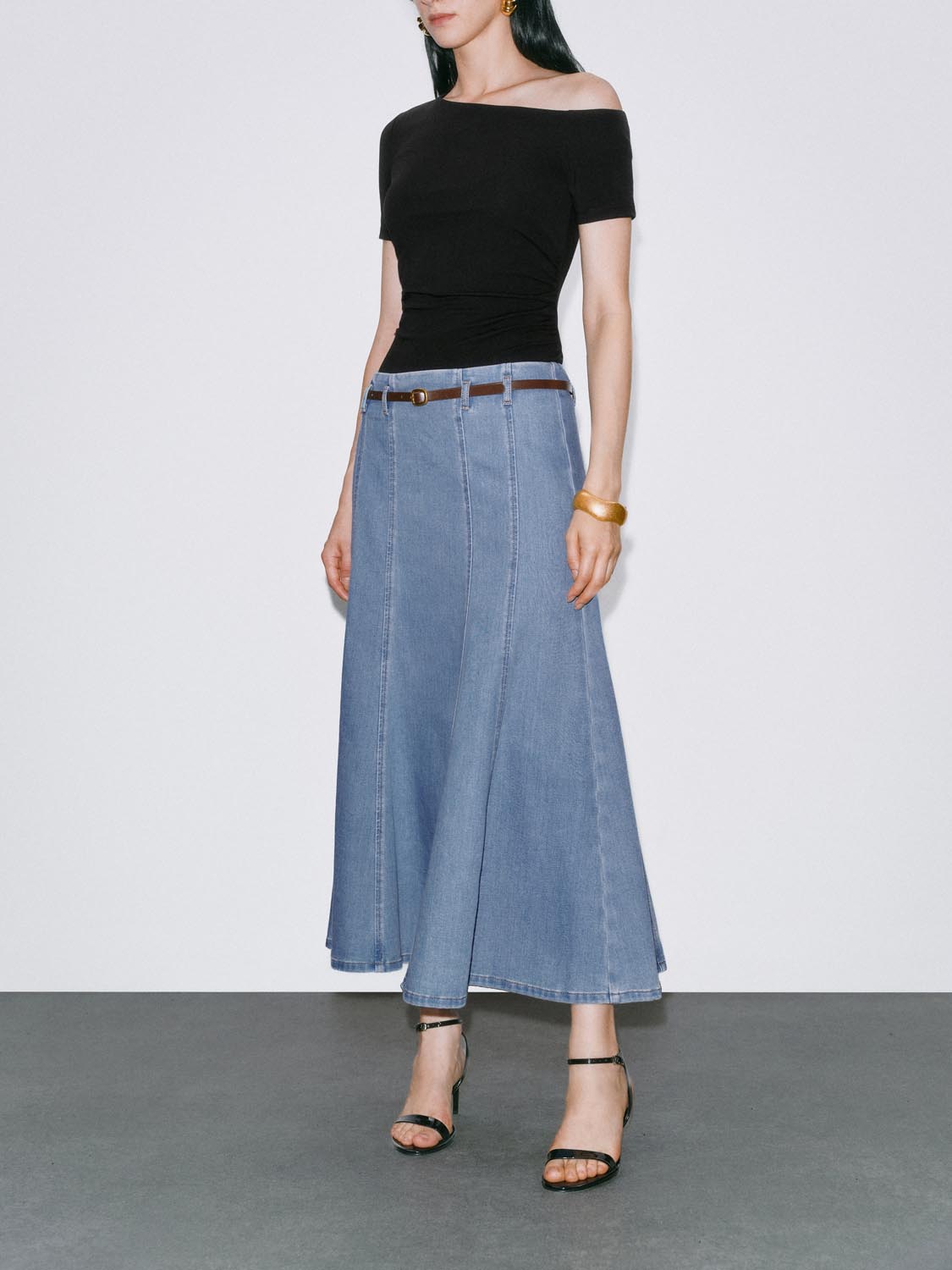 Denim Maxi Skirts