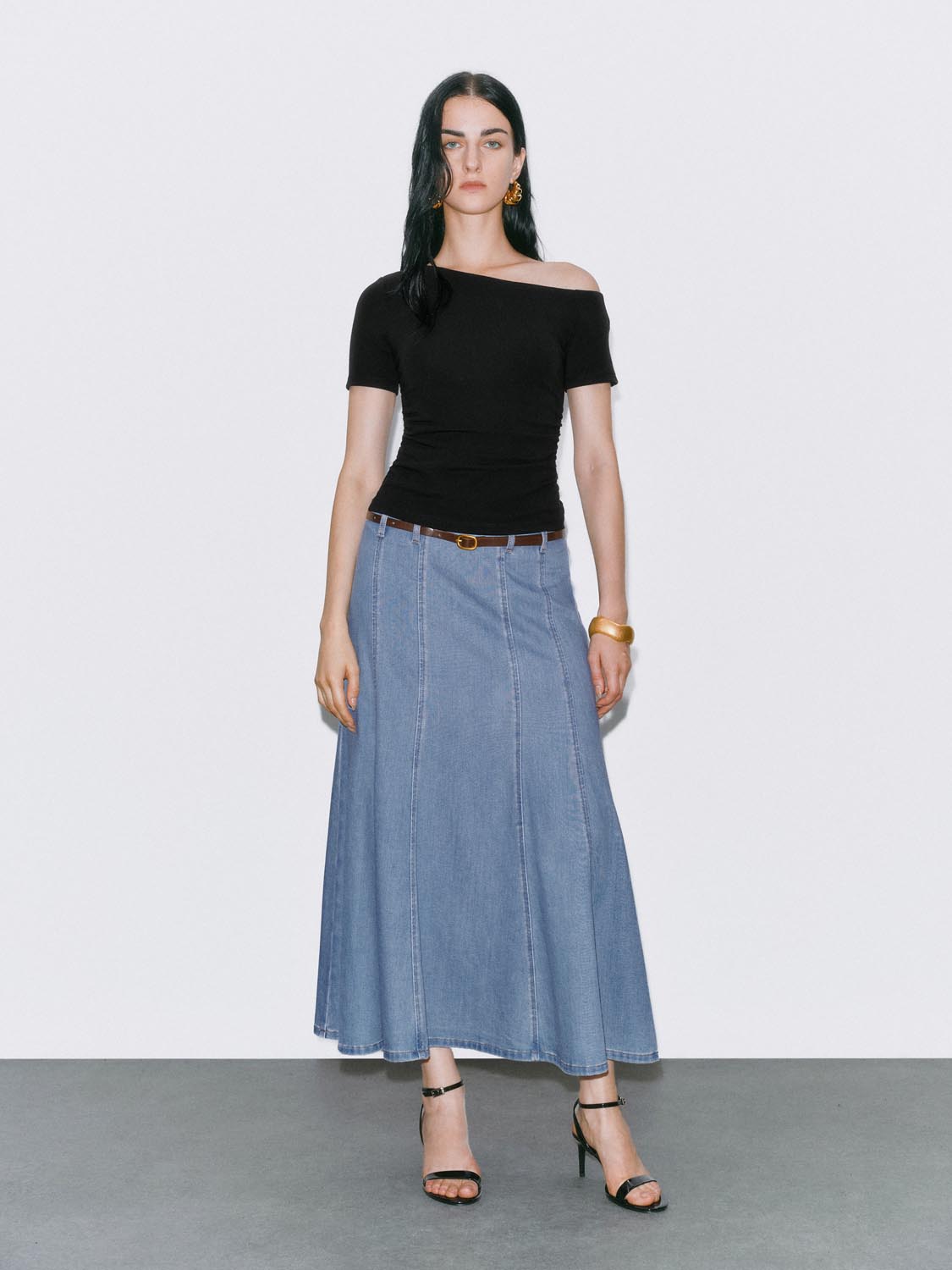 Denim Maxi Skirts