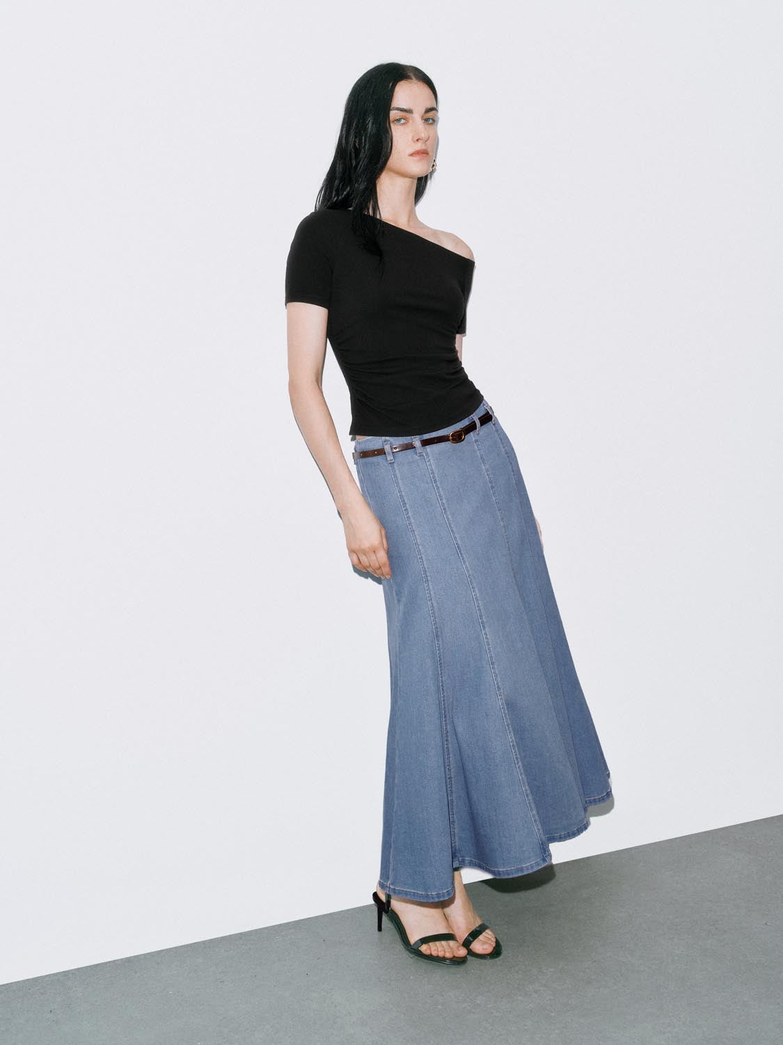 Denim Maxi Skirts