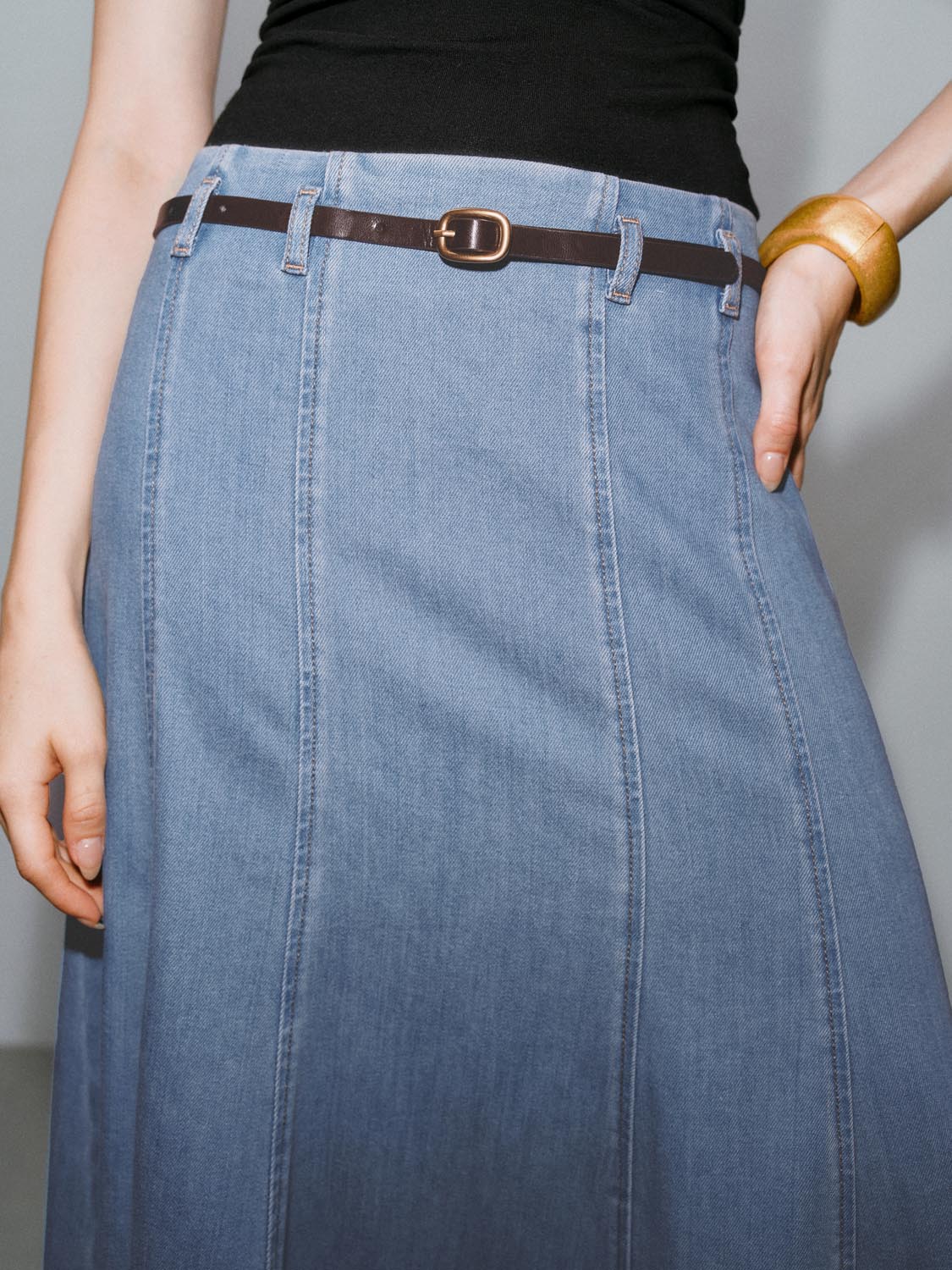 Denim Maxi Skirts