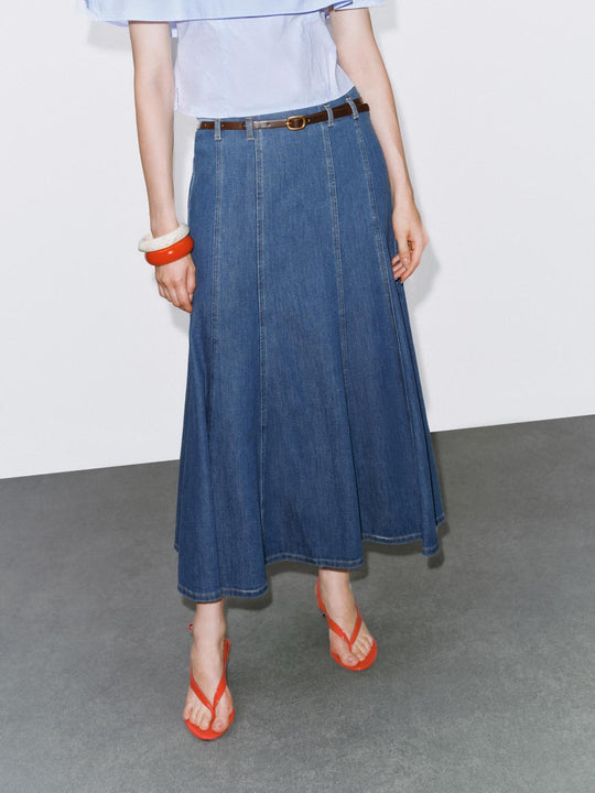 Denim Maxi Skirts