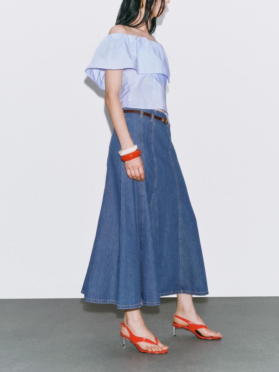 Denim Maxi Skirts