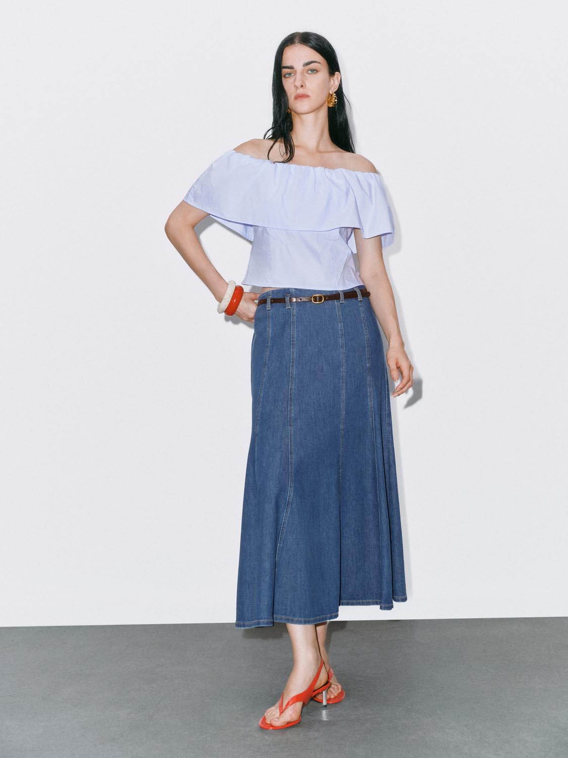 Denim Maxi Skirts