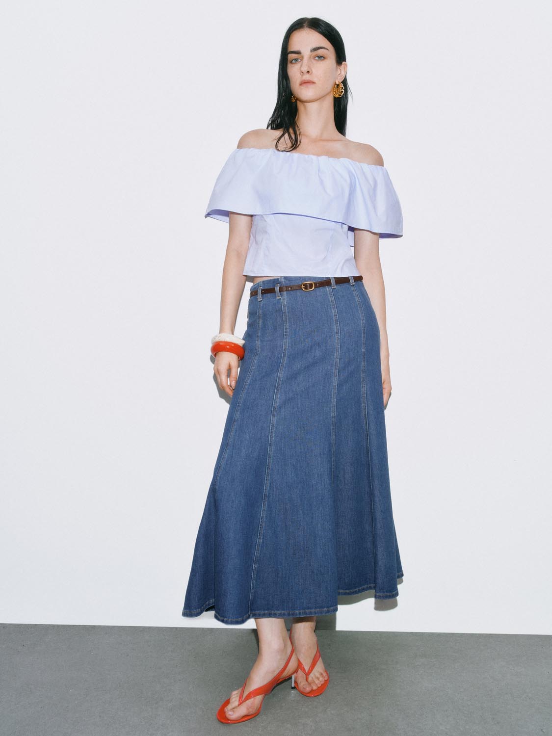 Denim Maxi Skirts