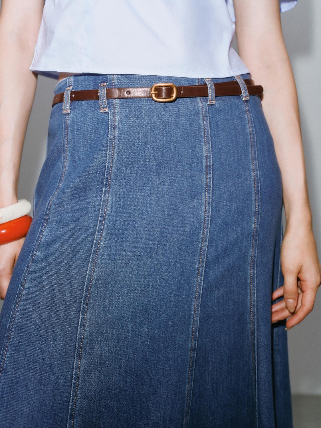 Denim Maxi Skirts