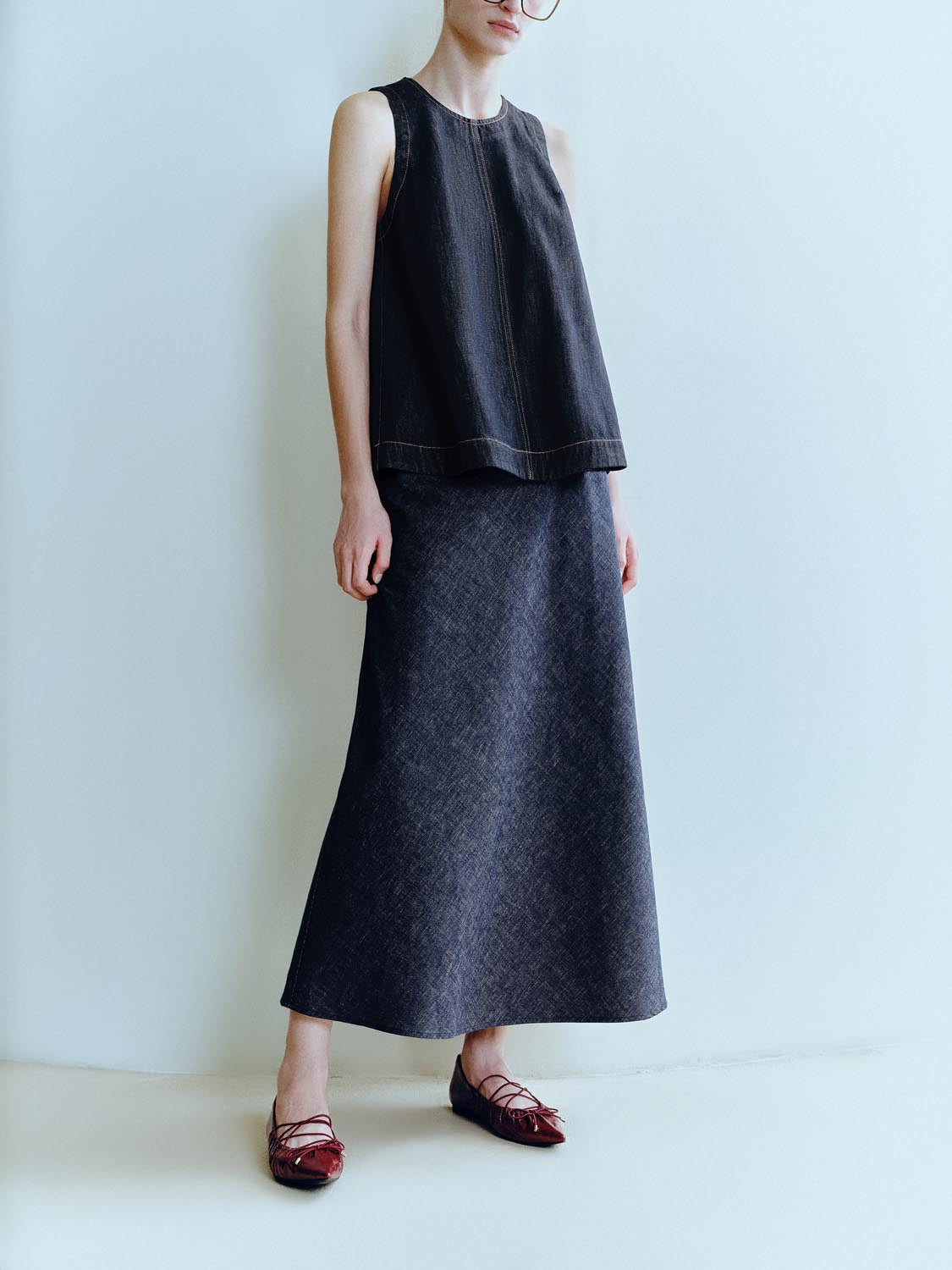 Denim Maxi Skirts