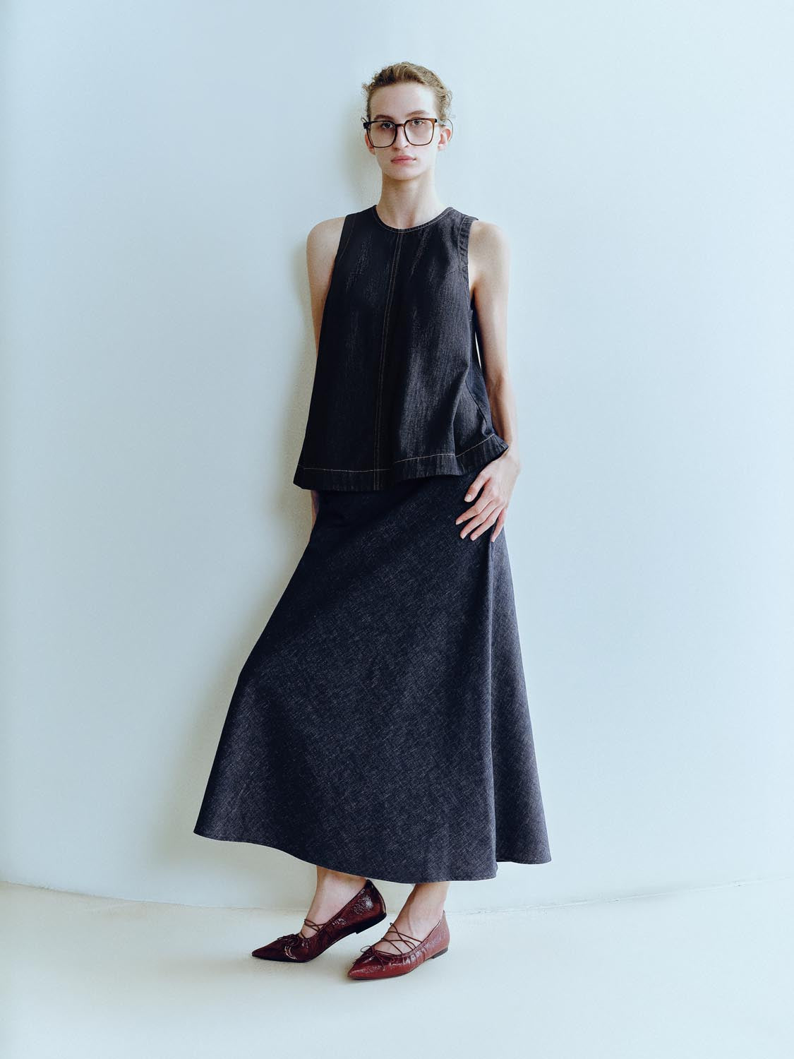 Denim Maxi Skirts