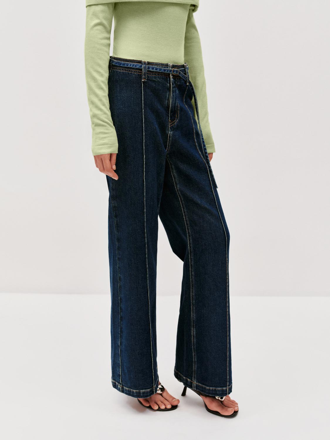 Seamed Flare Leg Jeans