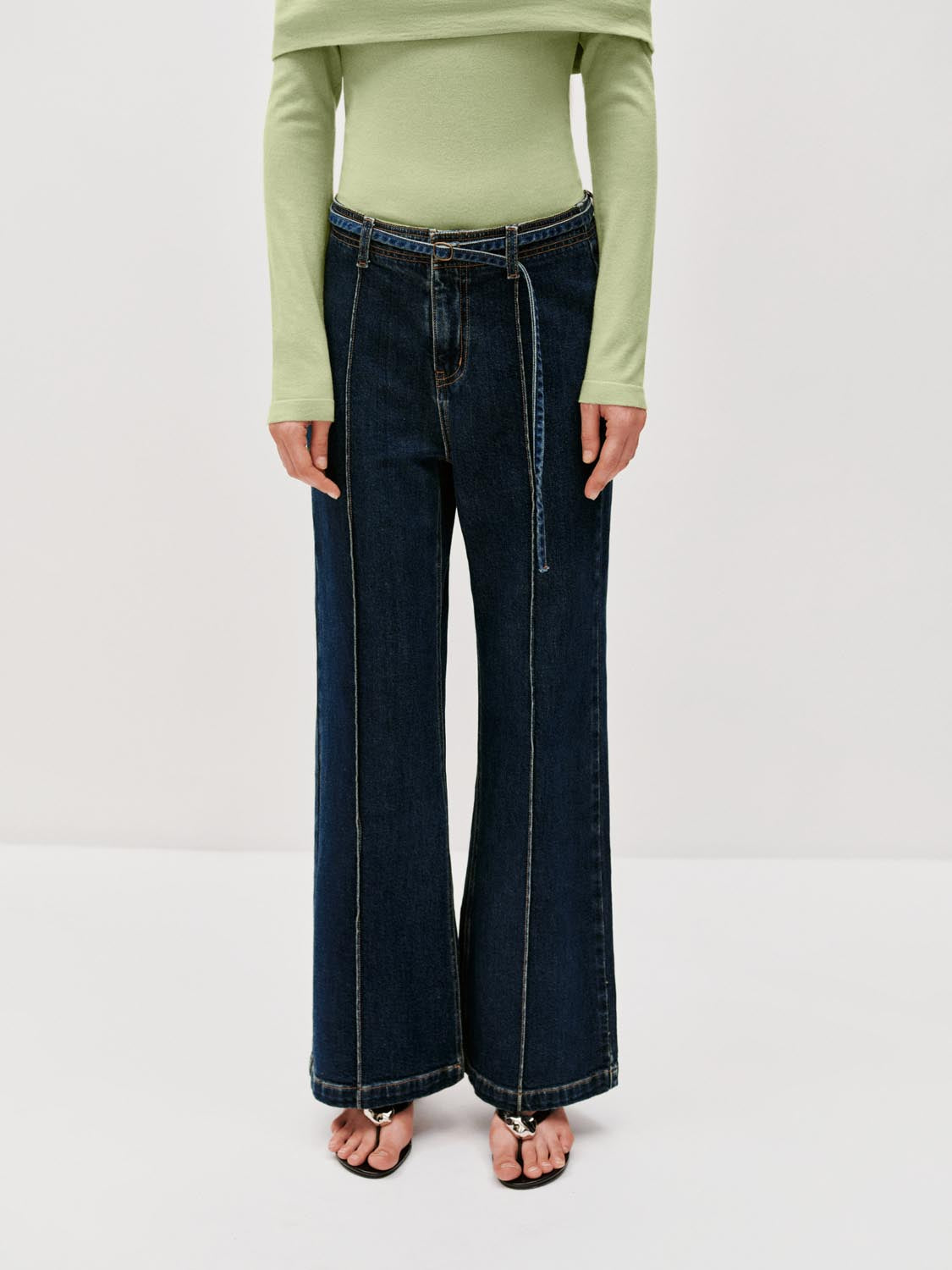 Seamed Flare Leg Jeans