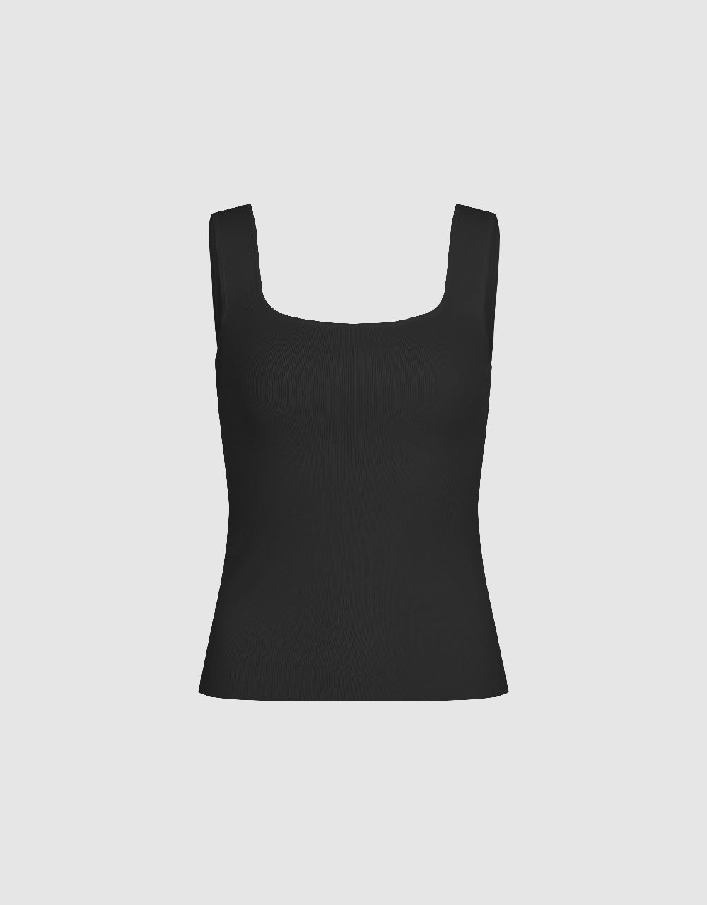 Square-cut Collar Knitted Tank Top