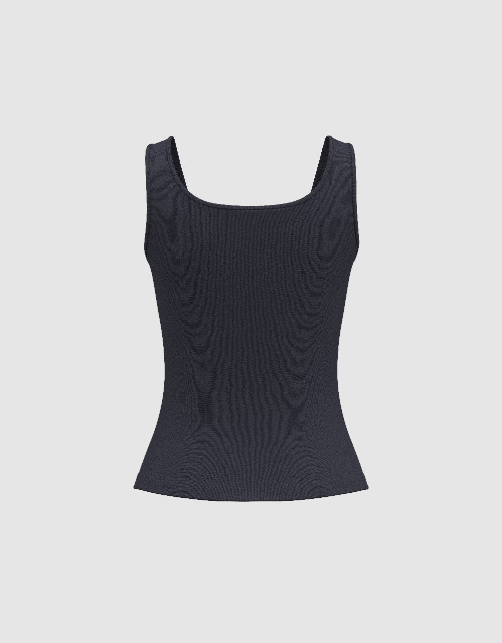 Square-cut Collar Knitted Tank Top