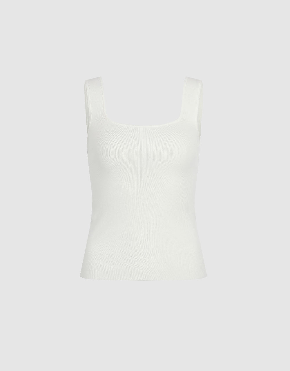 Square-cut Collar Knitted Tank Top